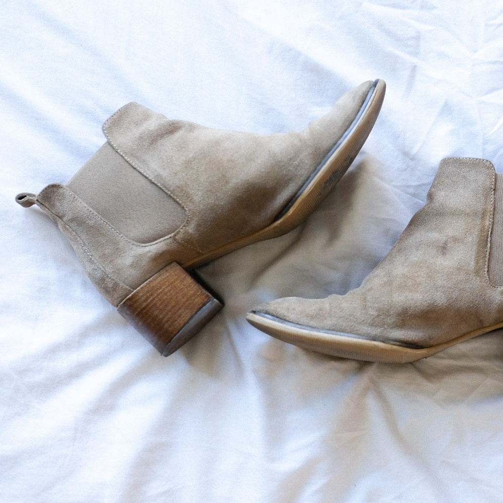 Gray Suede Everlane Booties Size 8.5